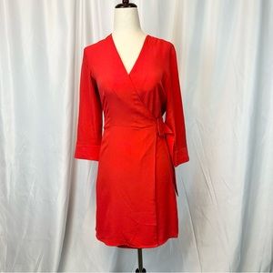 Topshop Red Wrap Dress